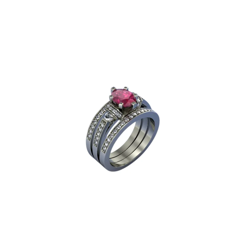 Ruby Triple Split-Shank
